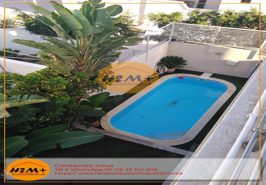 vente villa S5 Bardo avec jardin & piscine