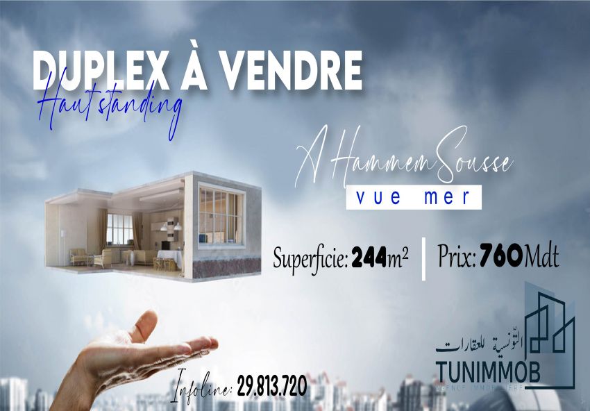 A #vendre #duplex haut standing à hammam sousse