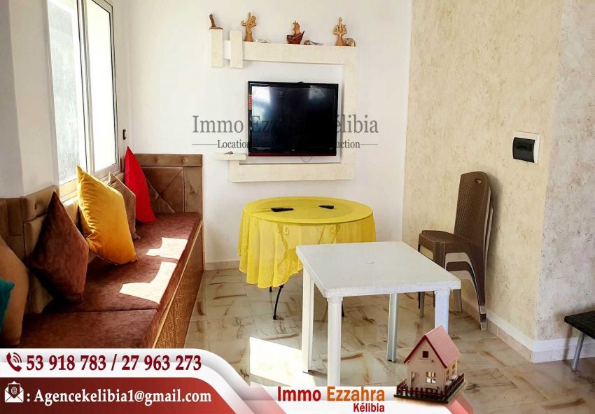 un appartement avec jardin à #Ezzahra_kelibia, à150 m de la plage de  #Ezzahra,