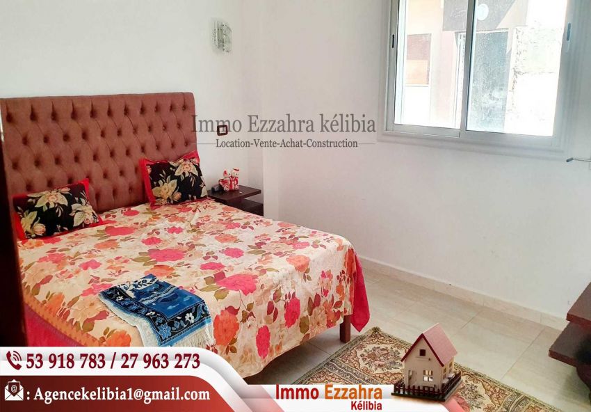 un appartement avec jardin à #Ezzahra_kelibia, à150 m de la plage de  #Ezzahra,